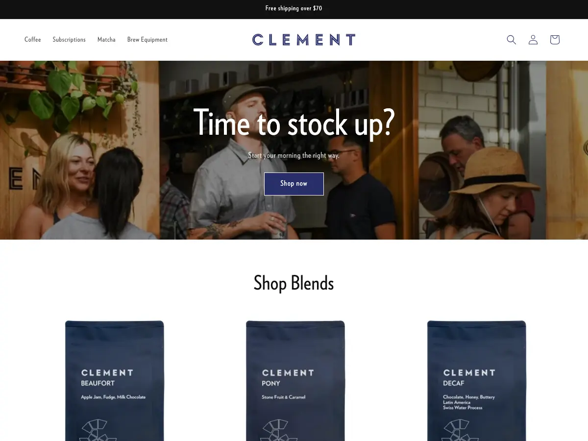 Clement Coffee's website