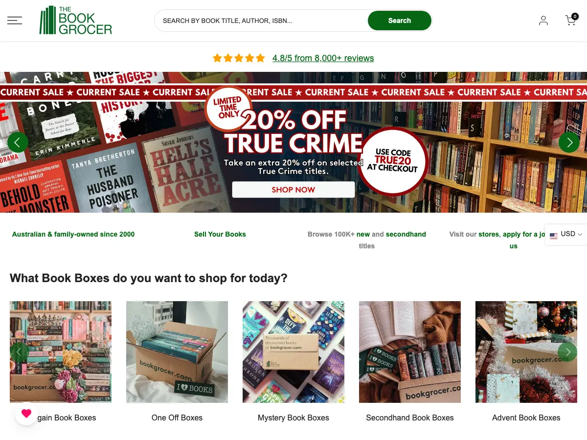 Book Grocer's website