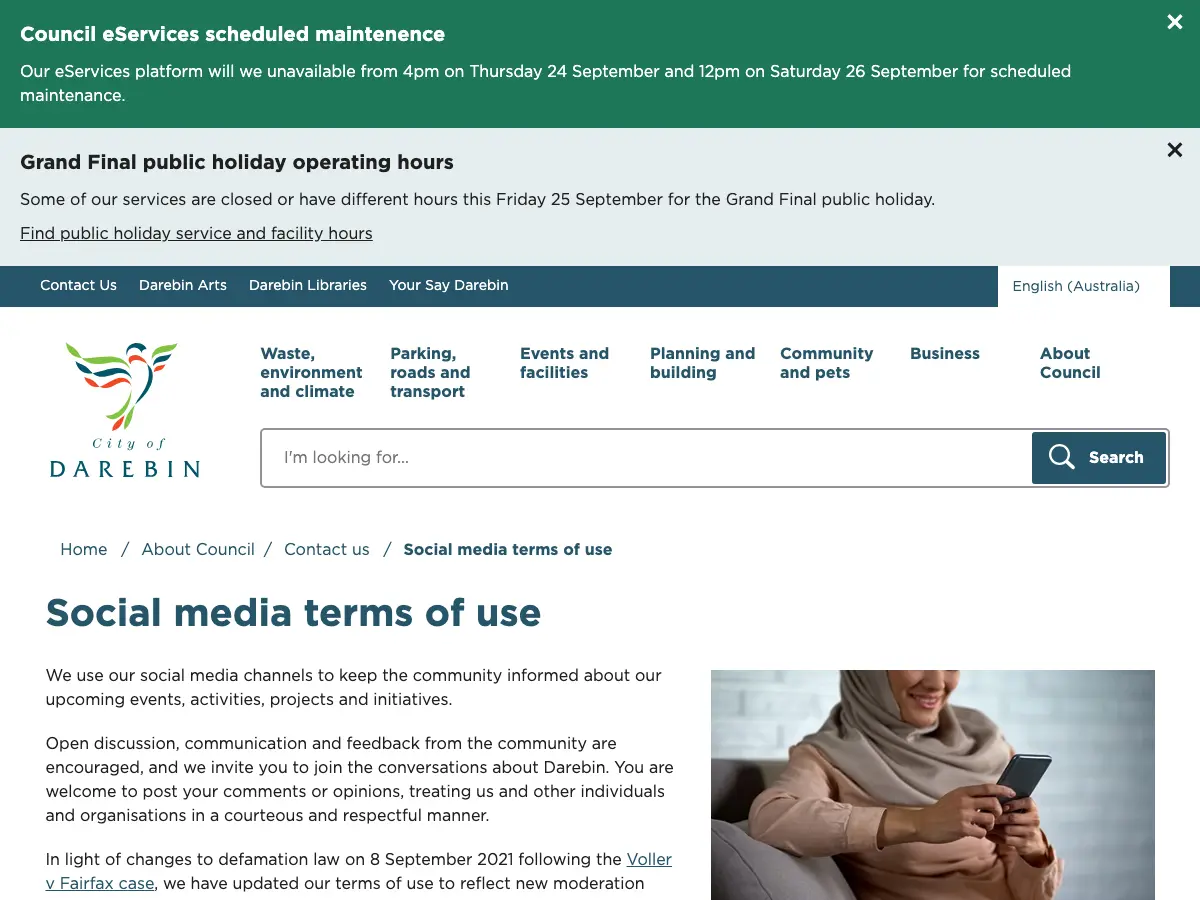 Preston Library's website