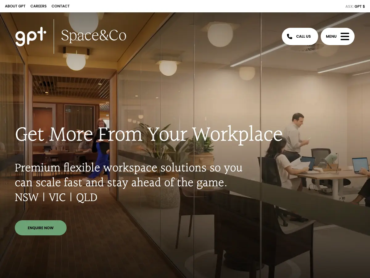 GPT Space&Co. 530 Collins Street's website
