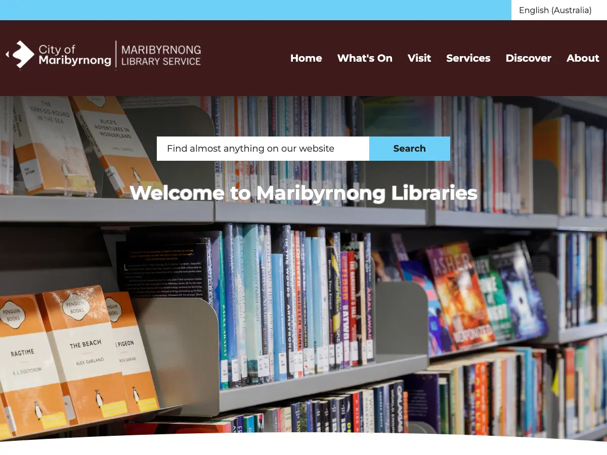 Yarraville Library's website