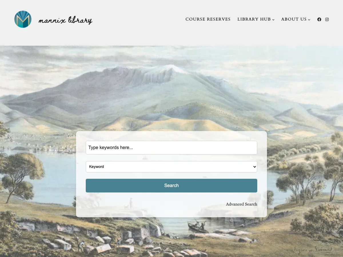 Mannix Library's website