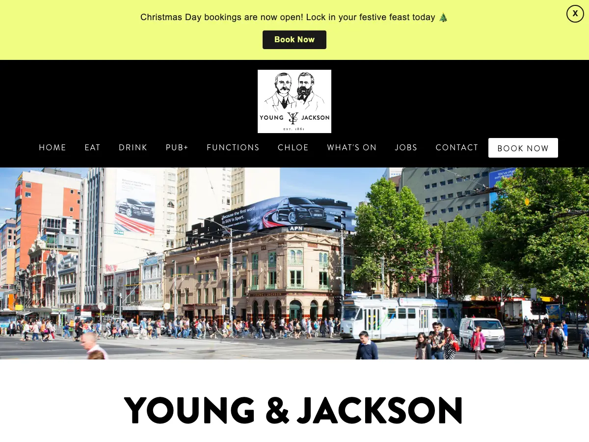 Young and Jacksons's website