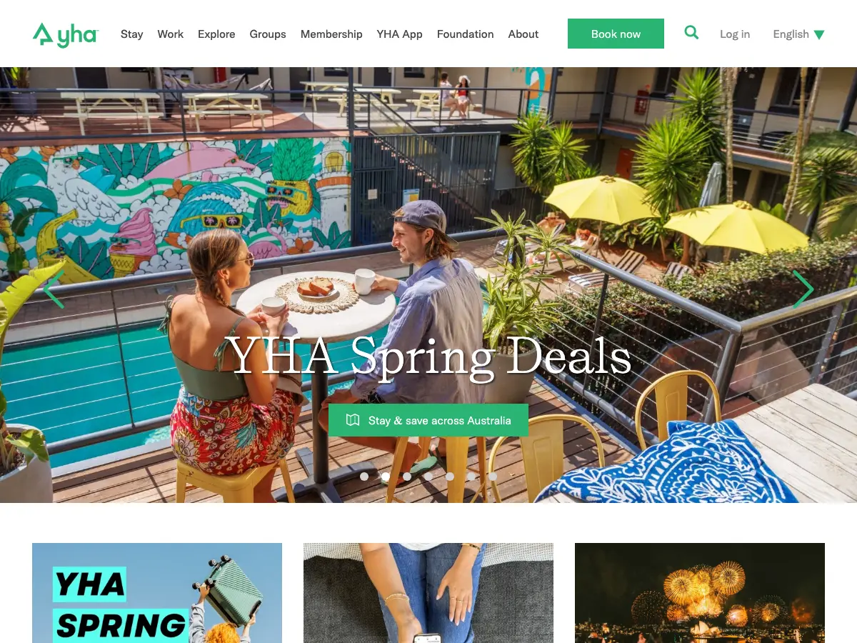 YHA Melbourne Central's website