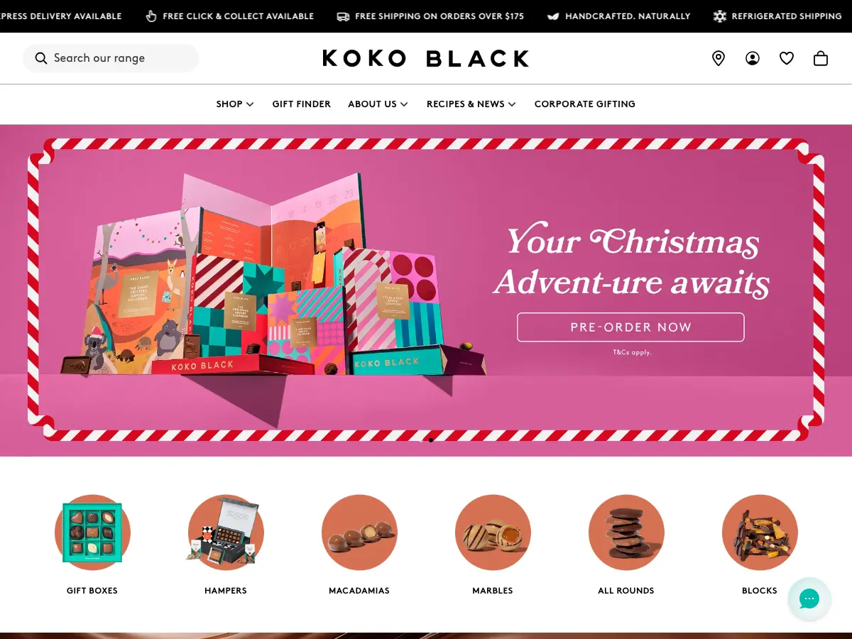 Koko Black - Royal Arcade's website