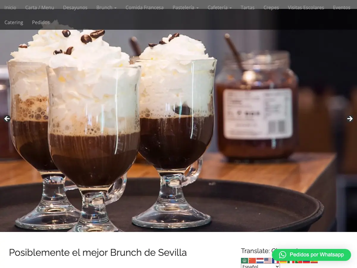 La Crème de la Crème | Brunch, Breakfast & Pastelería Centro Sevilla's website