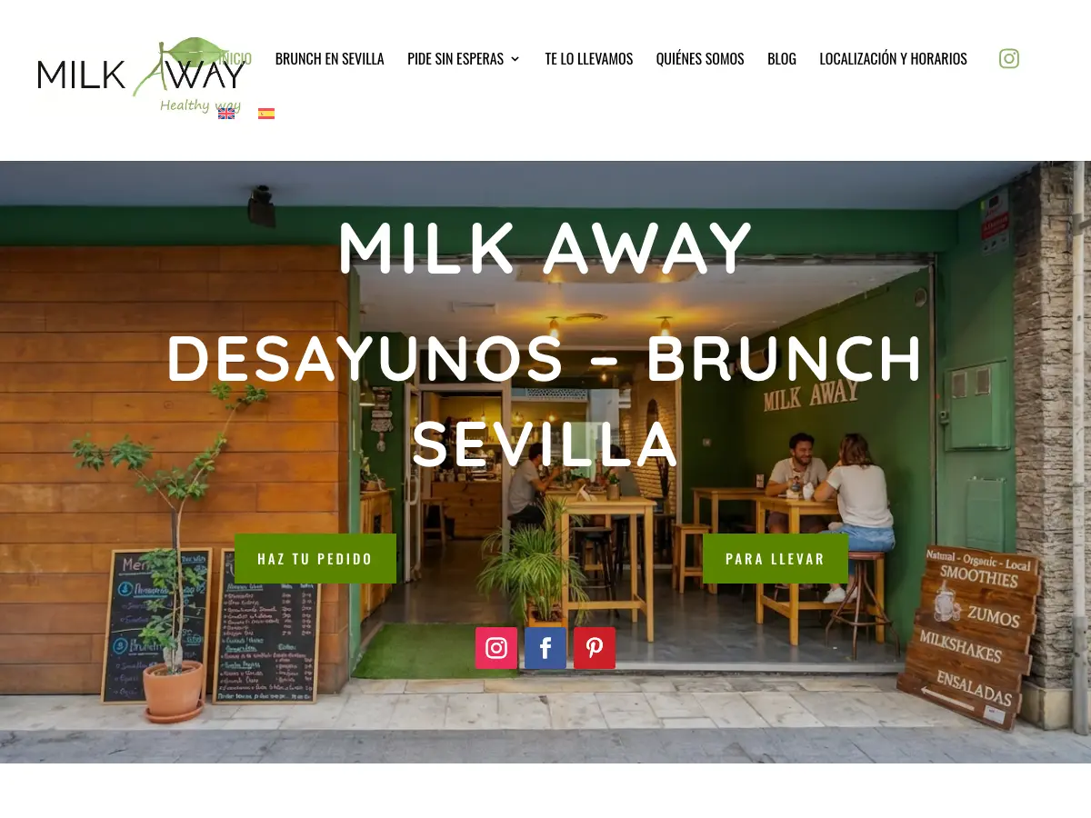 Milk Away's website