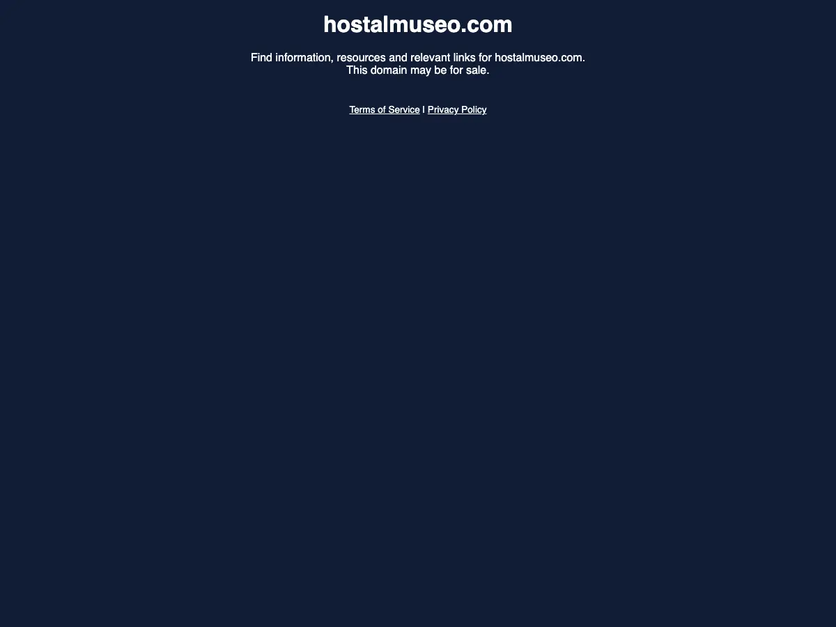 Hostal Museo's website