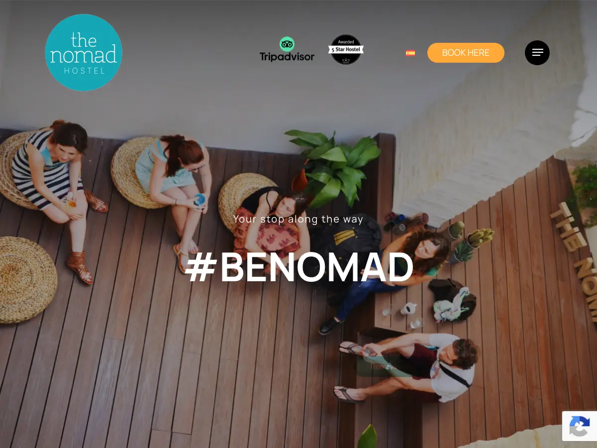 The Nomad Hostel's website