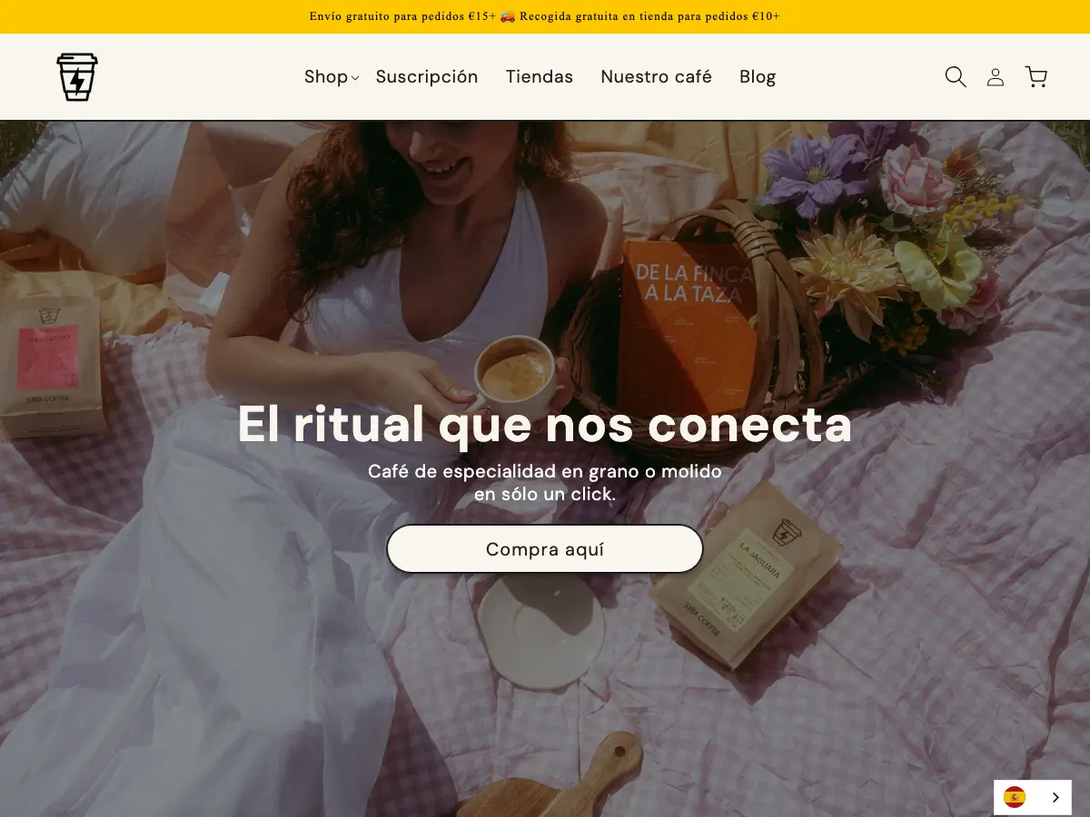 Syra Coffee - Tetuan's website