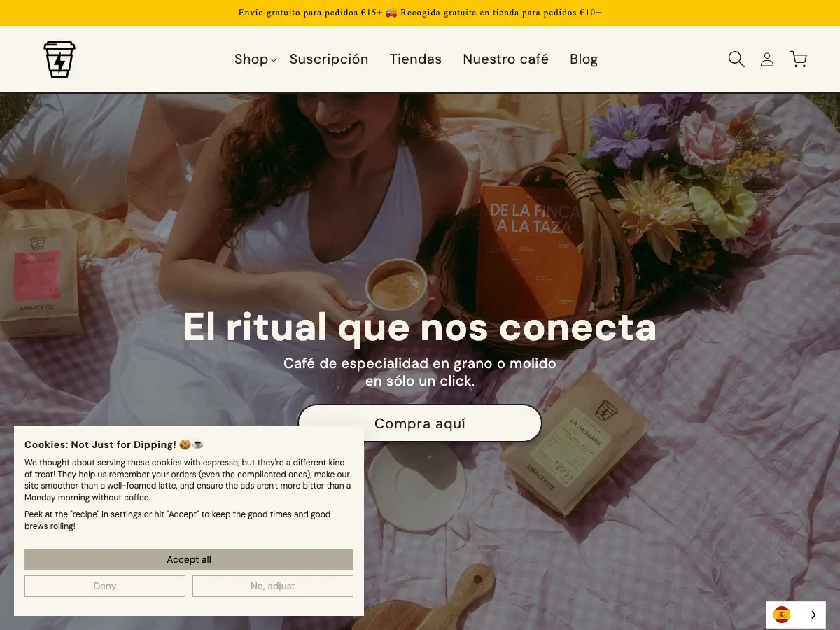 Syra Coffee - Tetuan's website