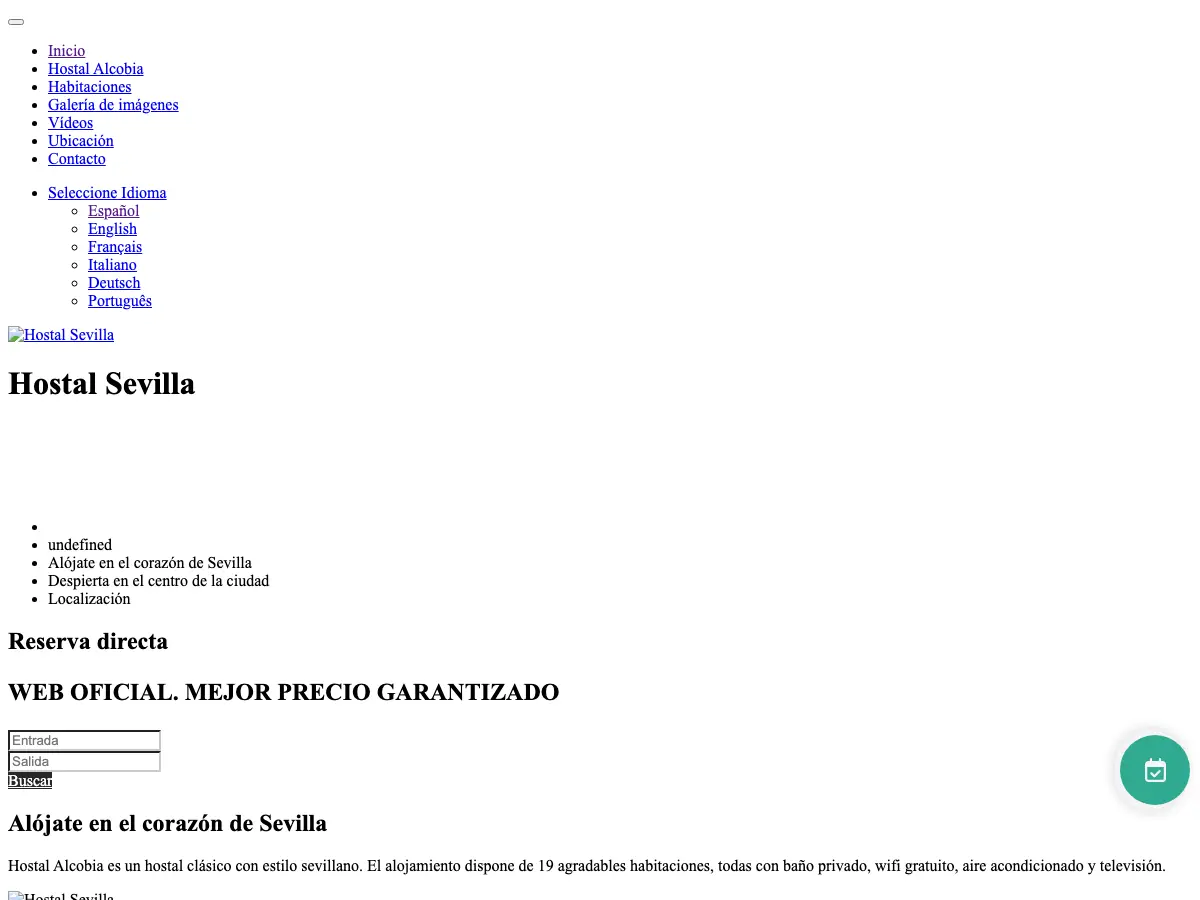 Hostal Alcobia's website
