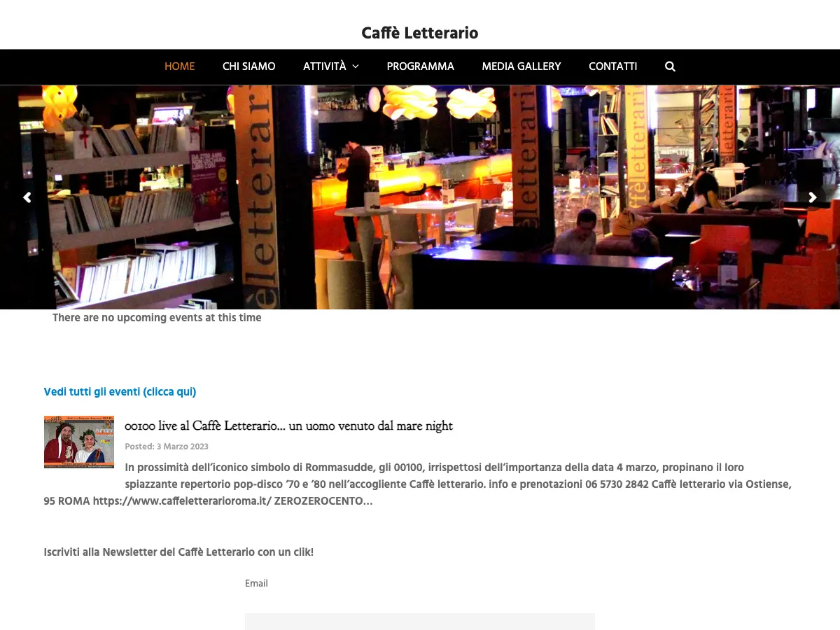 Caffè Letterario's website