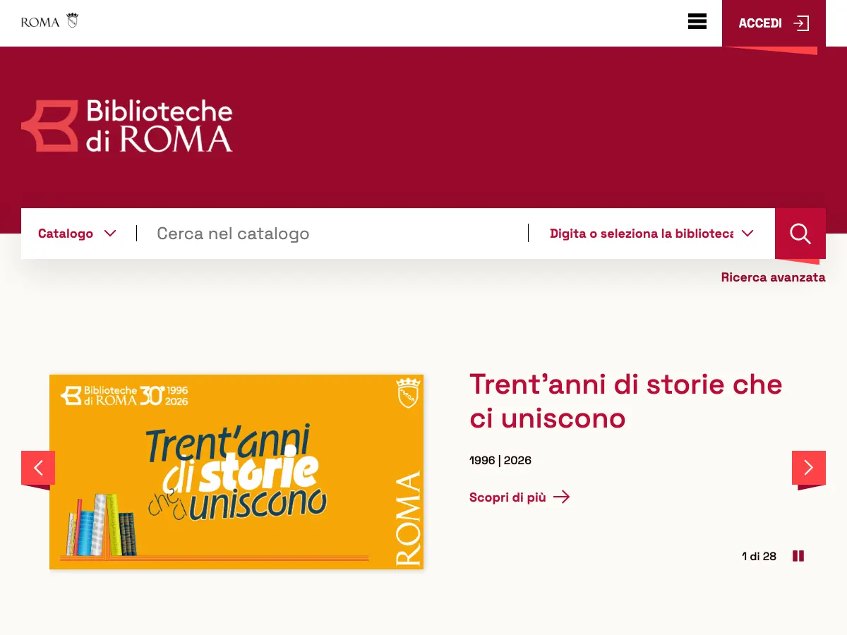 Biblioteca Comunale Joyce Lussu's website