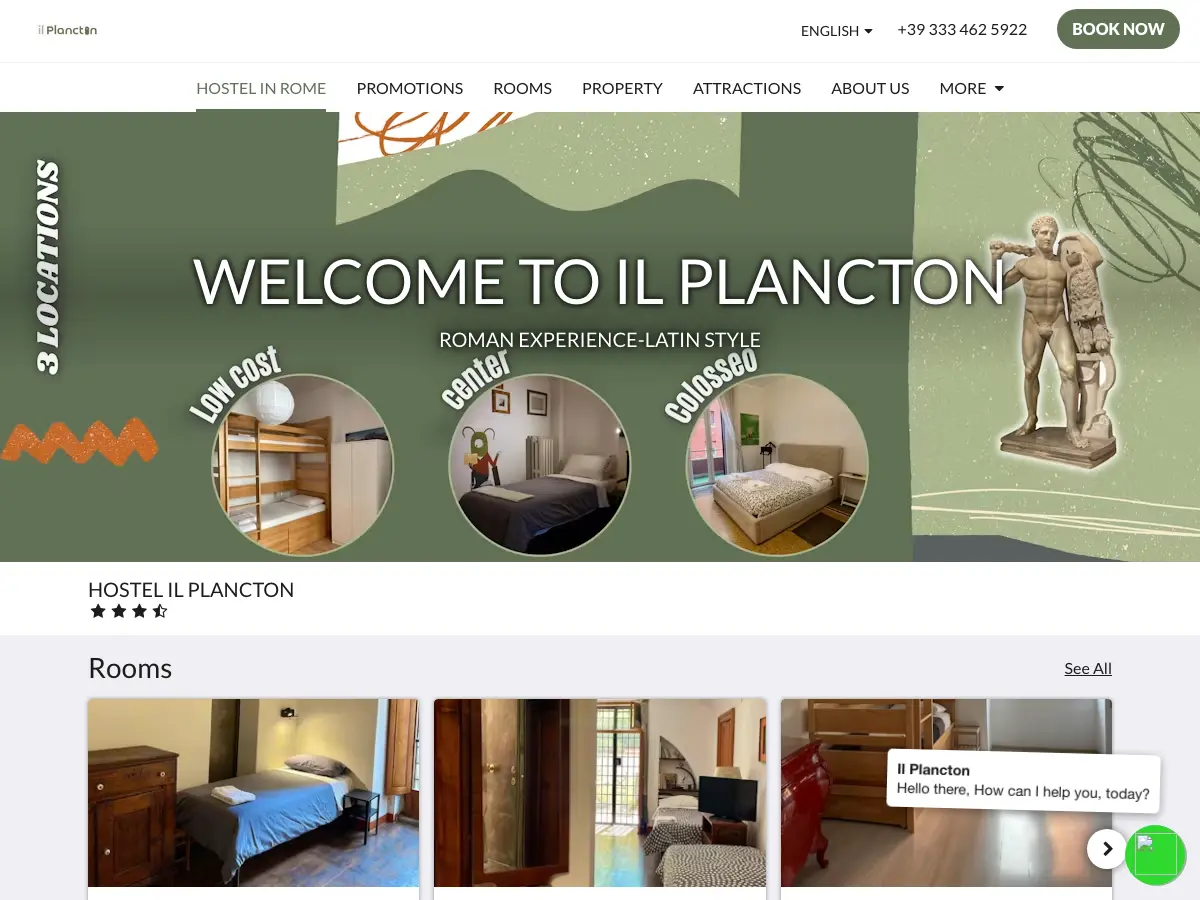 Hostel Il Plancton's website
