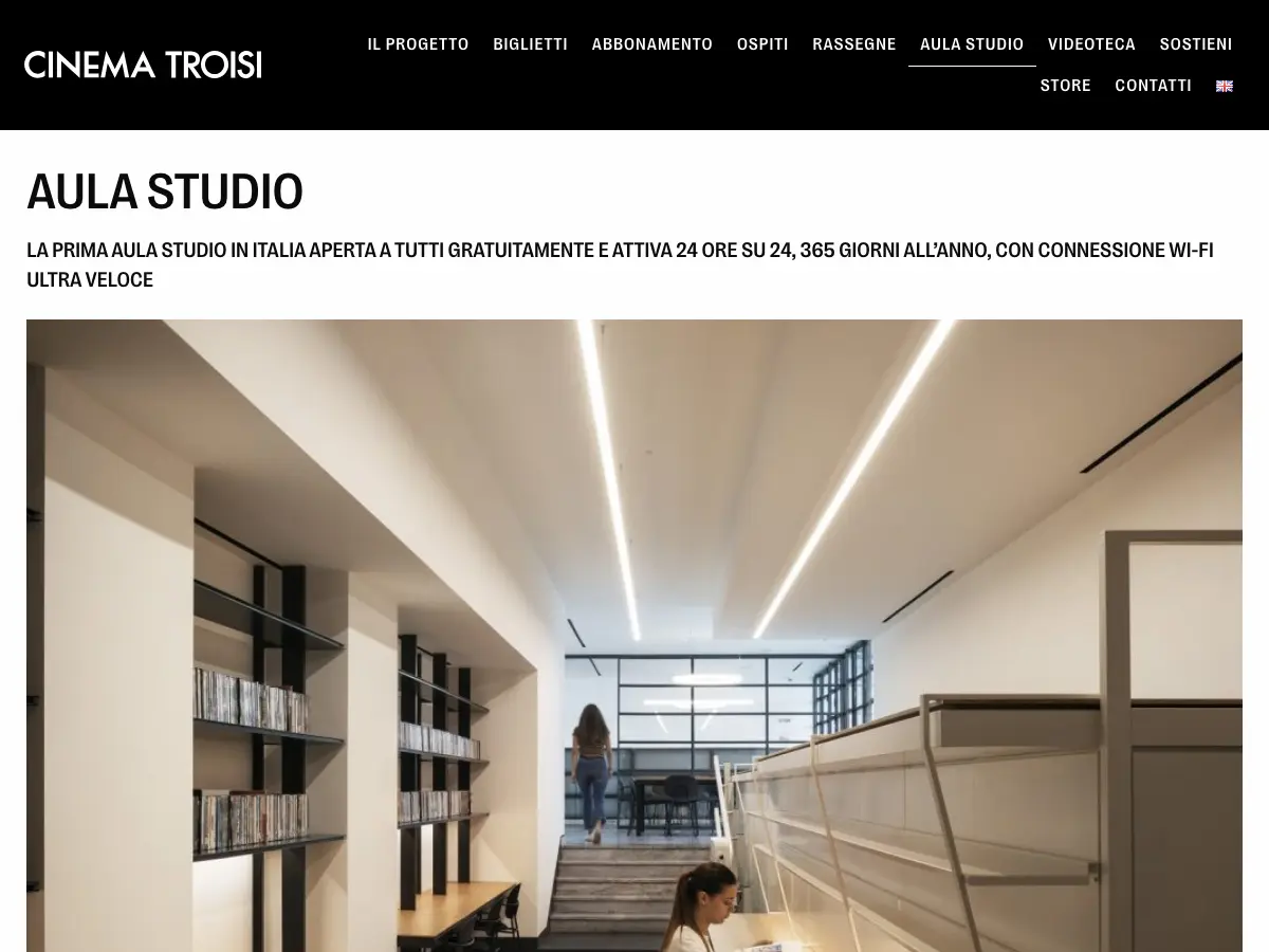 Cinema Troisi Aula Studio's website