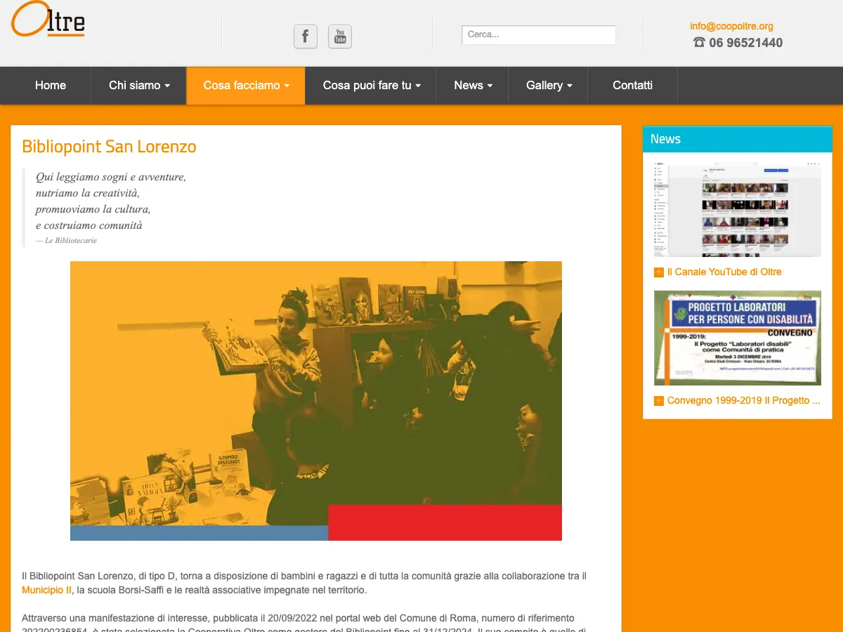 Bibliopoint San Lorenzo's website