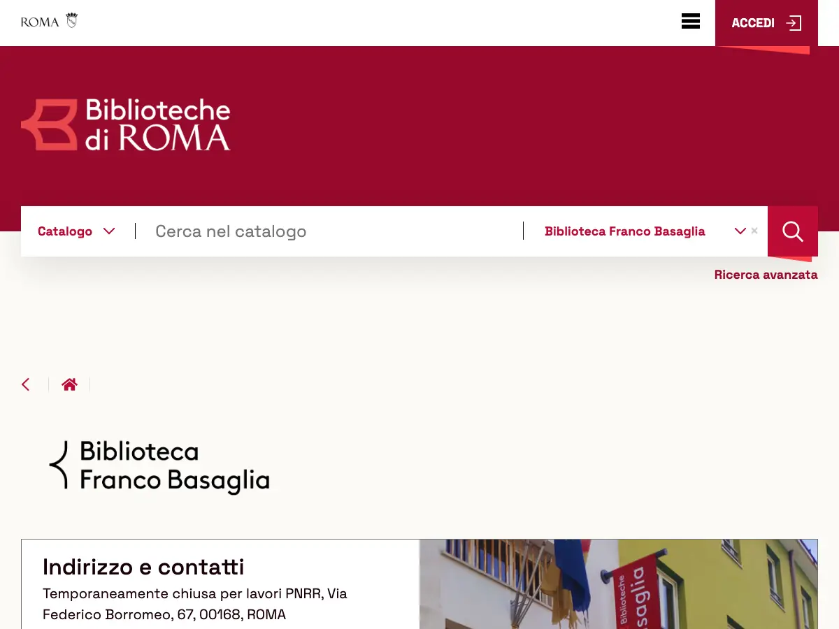 Biblioteca Franco Basaglia's website