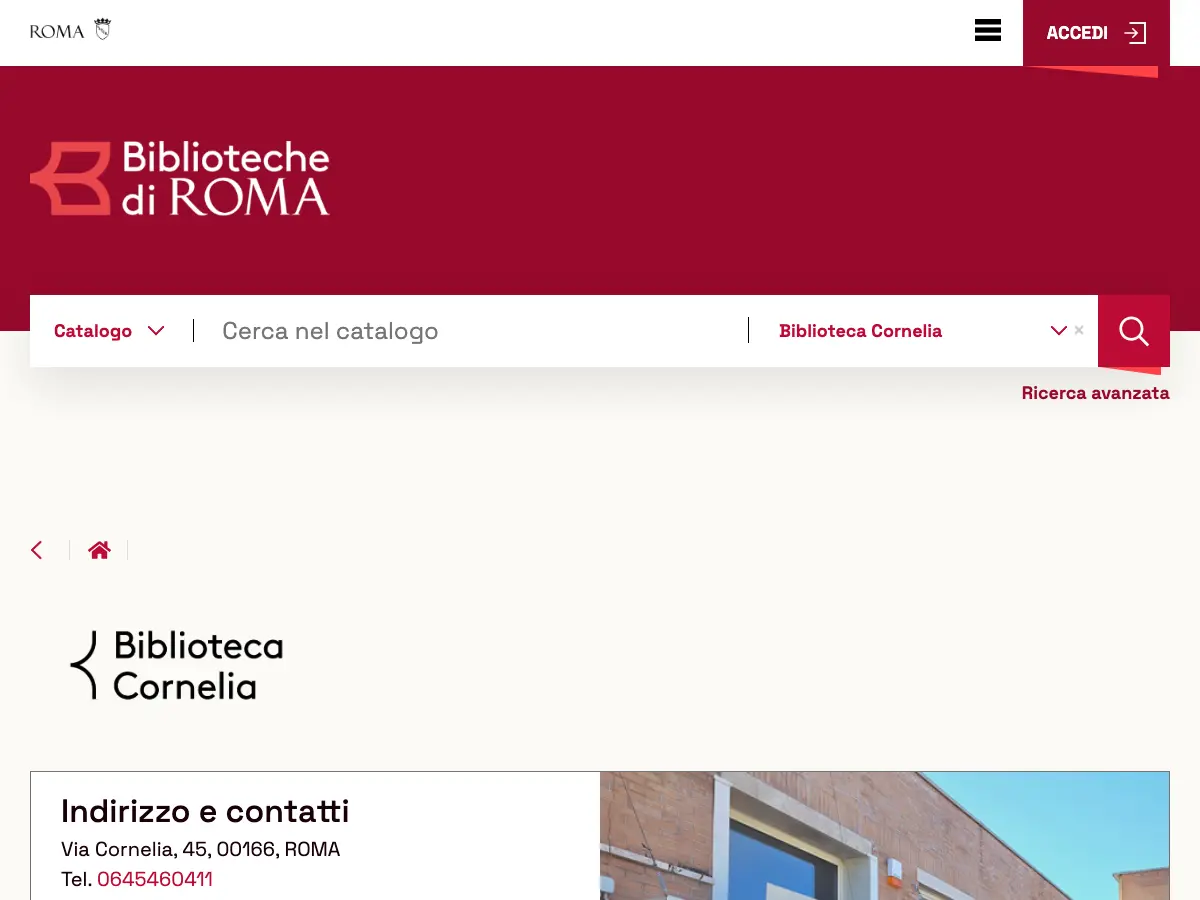 Biblioteca Cornelia's website