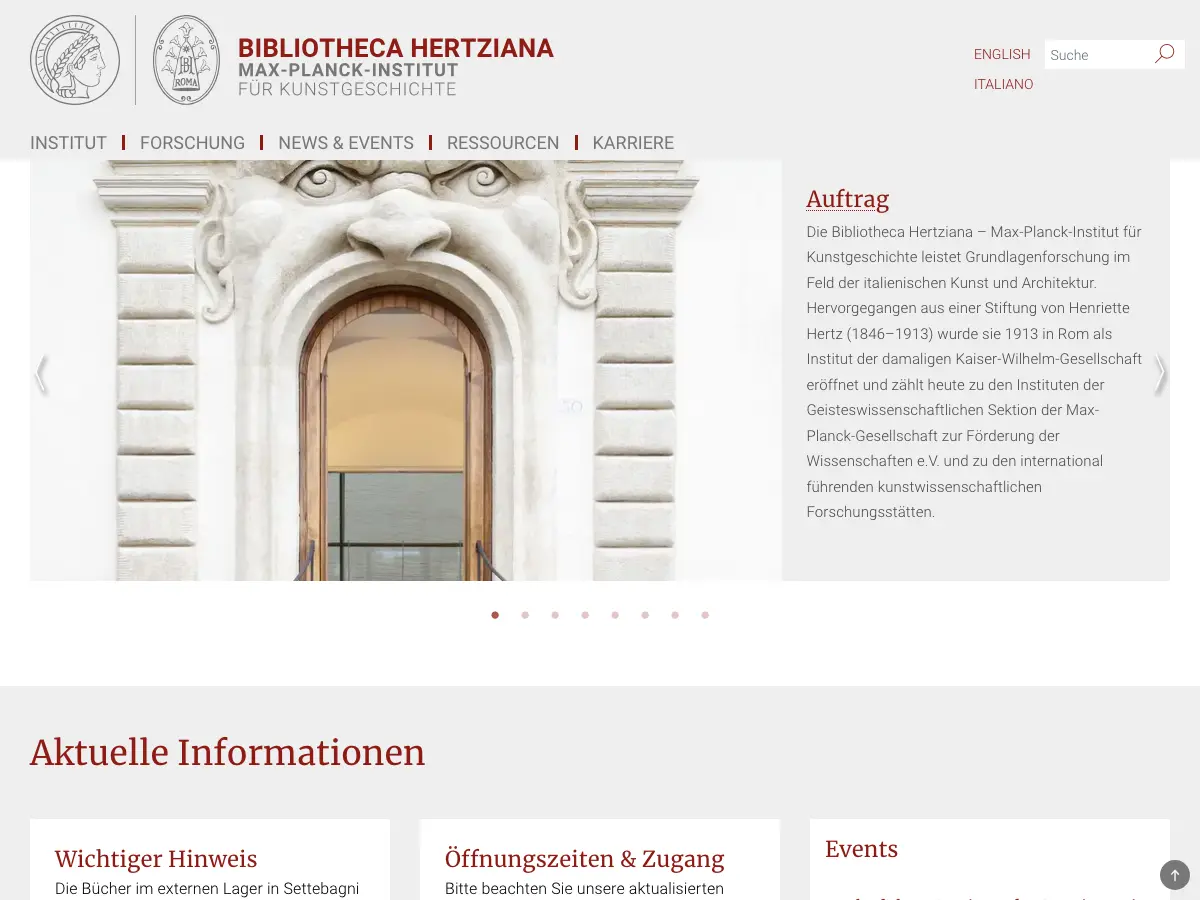 Bibliotheca Hertziana's website