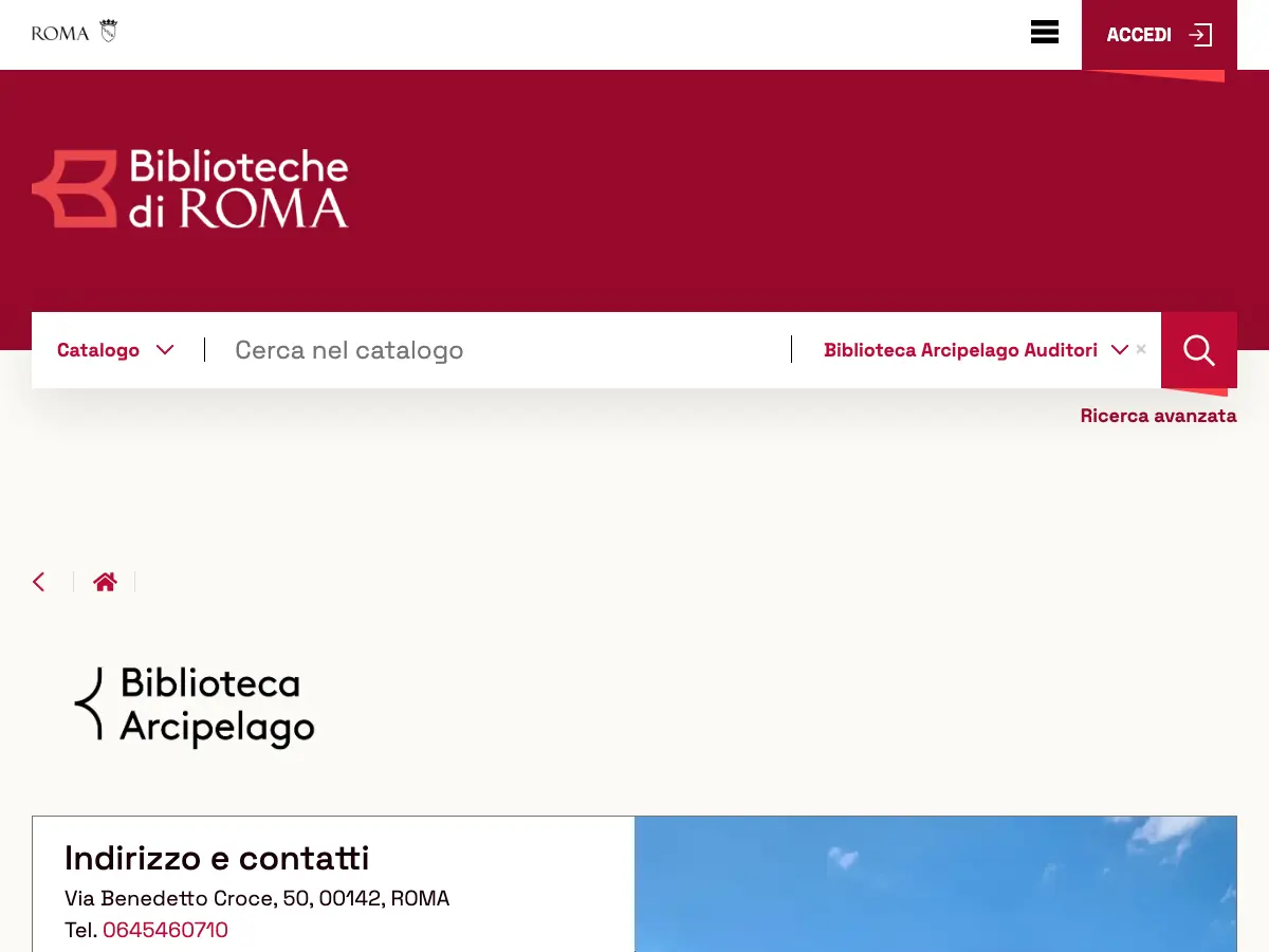 Biblioteca Arcipelago Auditorium's website