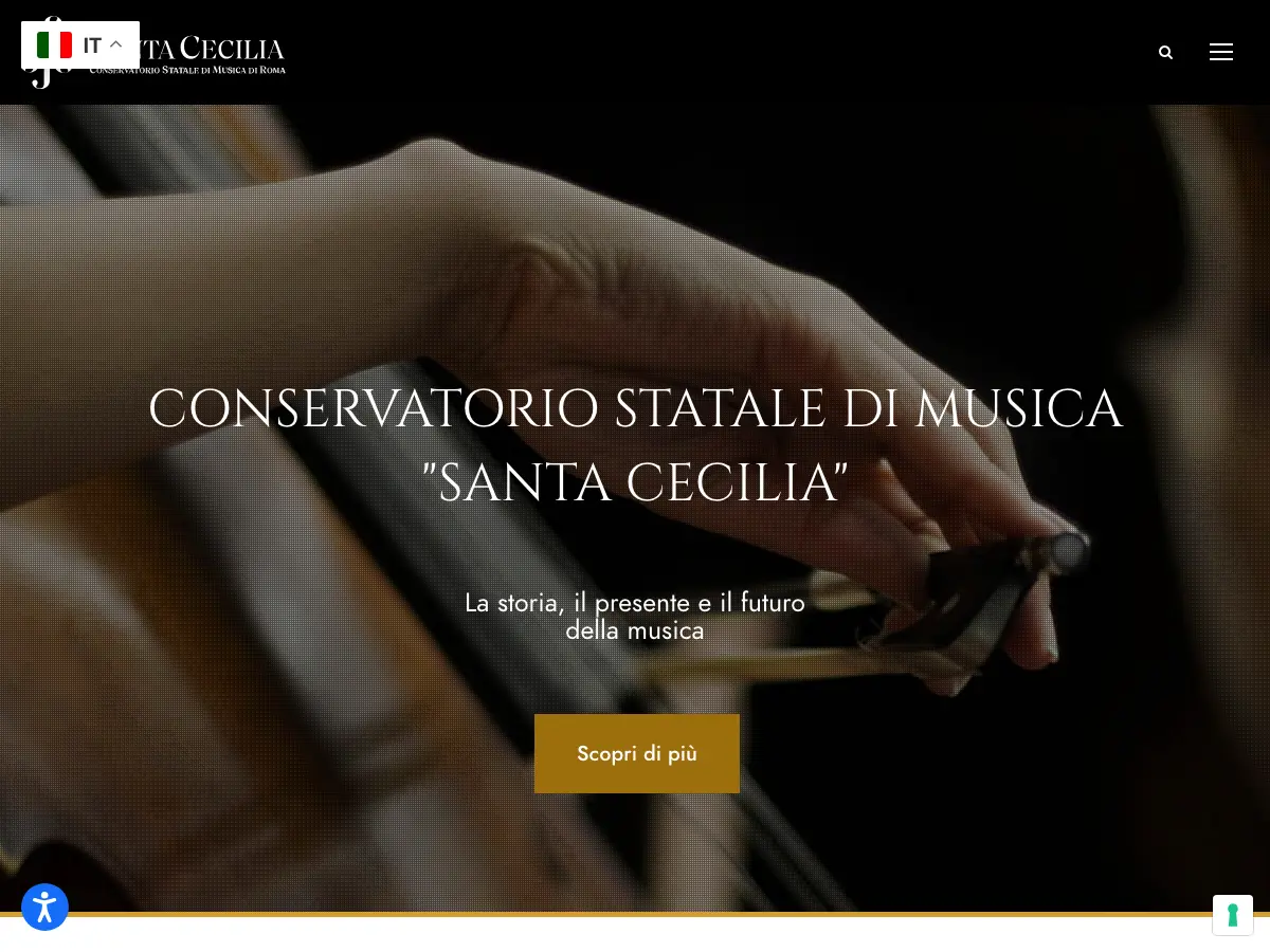 Biblioteca del Conservatorio Santa Cecilia's website
