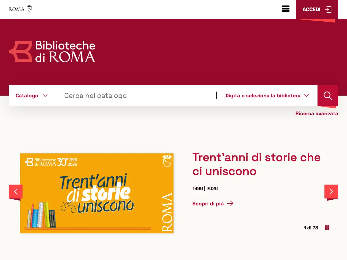Biblioteca Ennio Flaiano's website