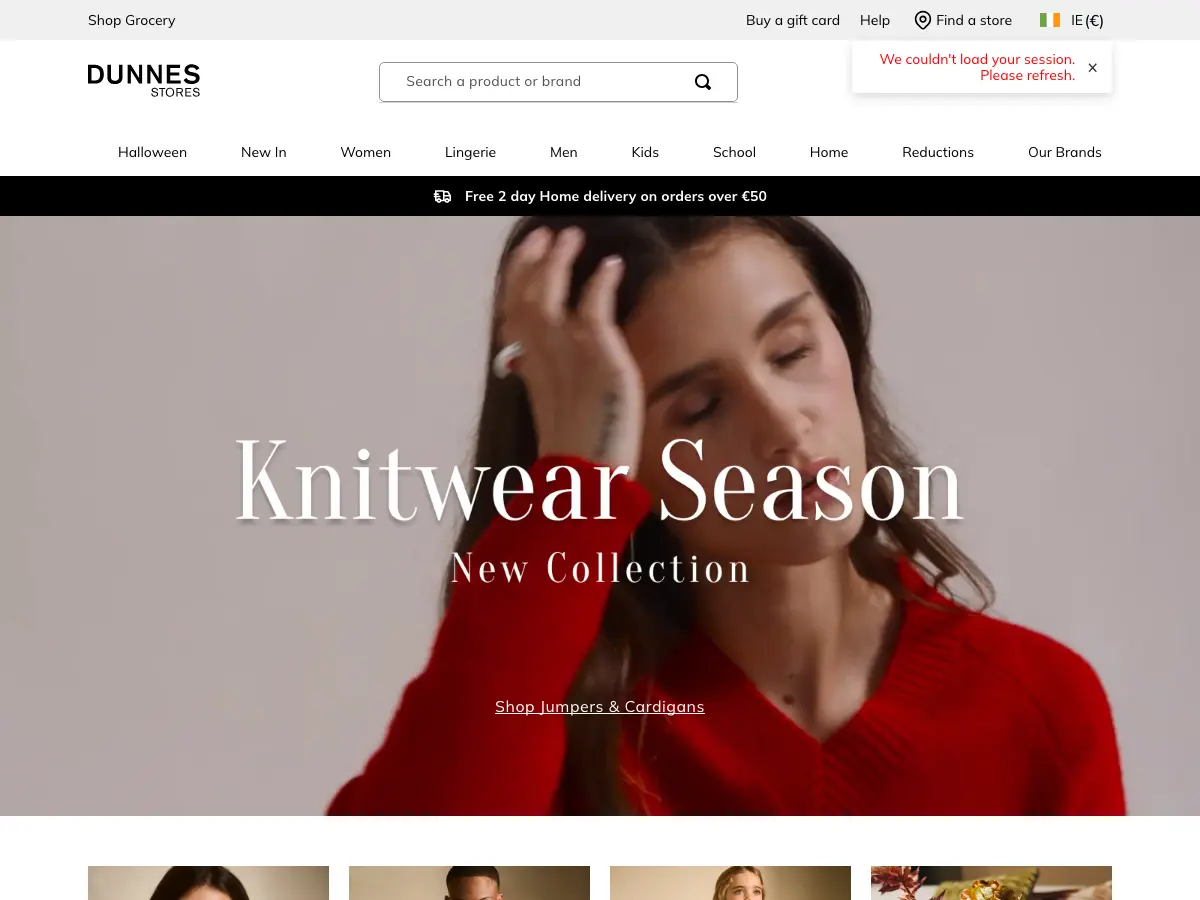 Dunnes Stores Henry Street's website