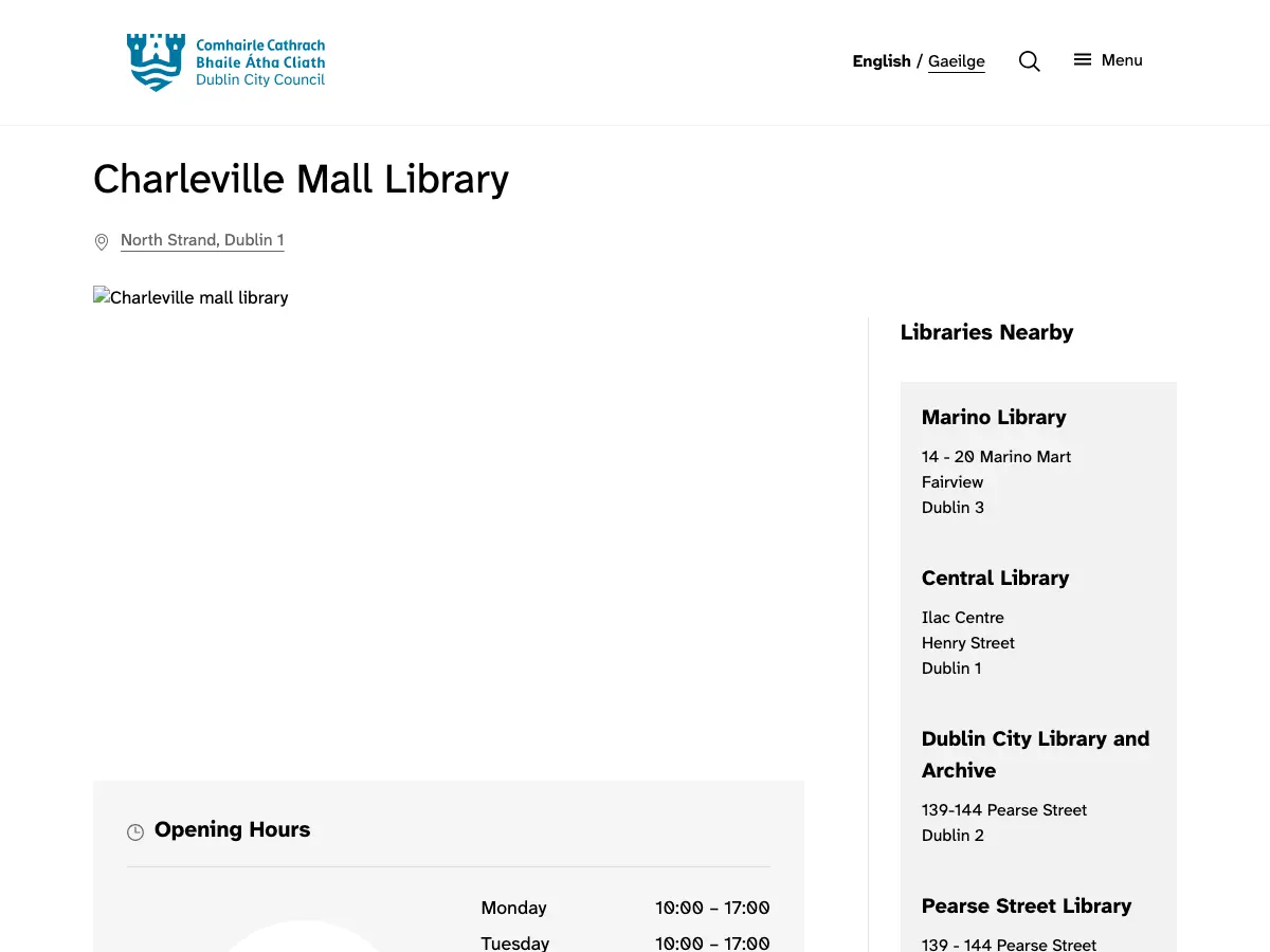 Charleville Mall Library's website