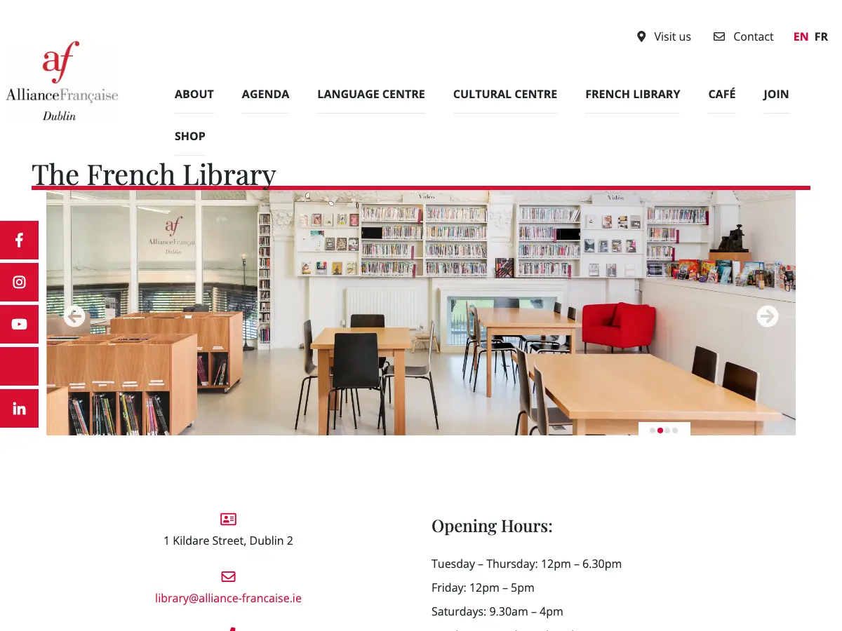The French Library's website