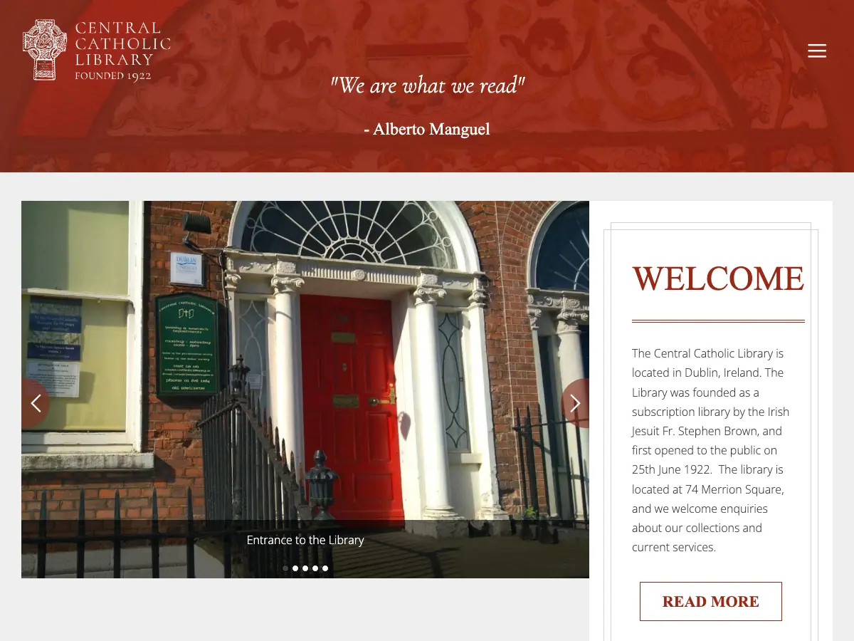 Central Catholic Library's website