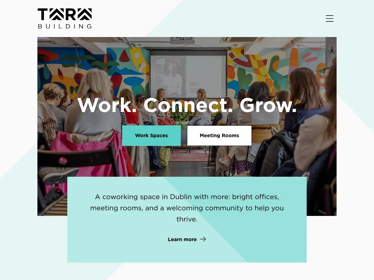 The Tara Building - Private Offices, Coworking & Meeting Rooms in Dublin 2's website