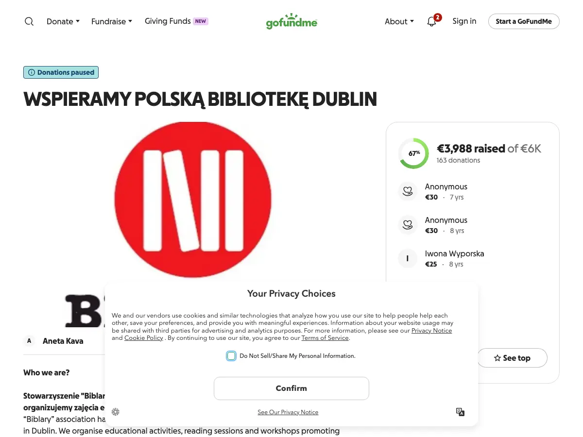 Biblary Polish Community Centre & Library's website