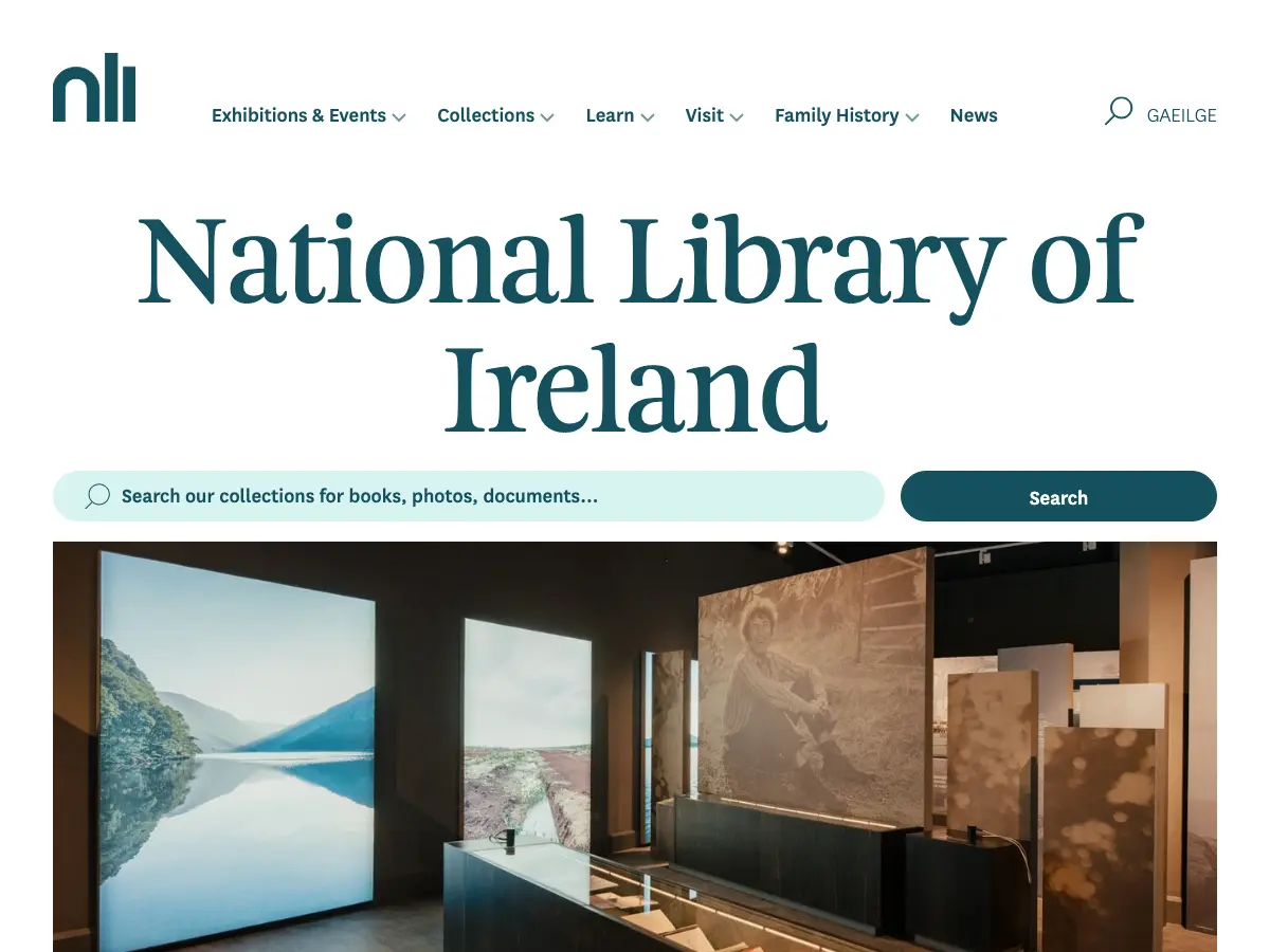 National Library of Ireland's website