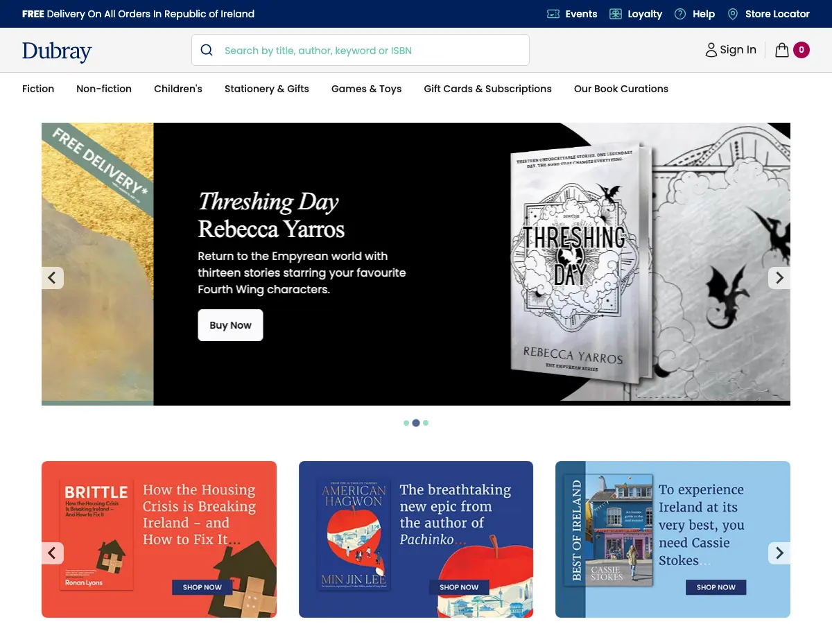 Dubray Books's website