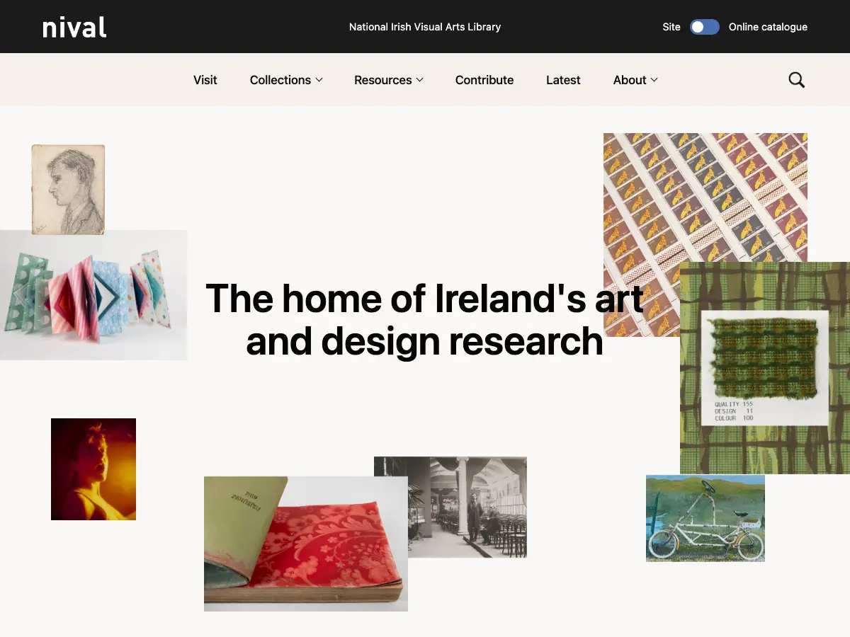 National Irish Visual Arts Library's website