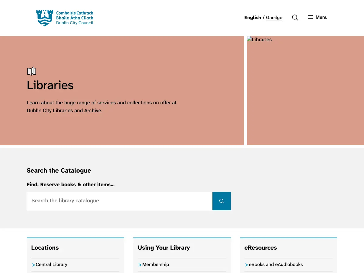 Walkinstown Library's website