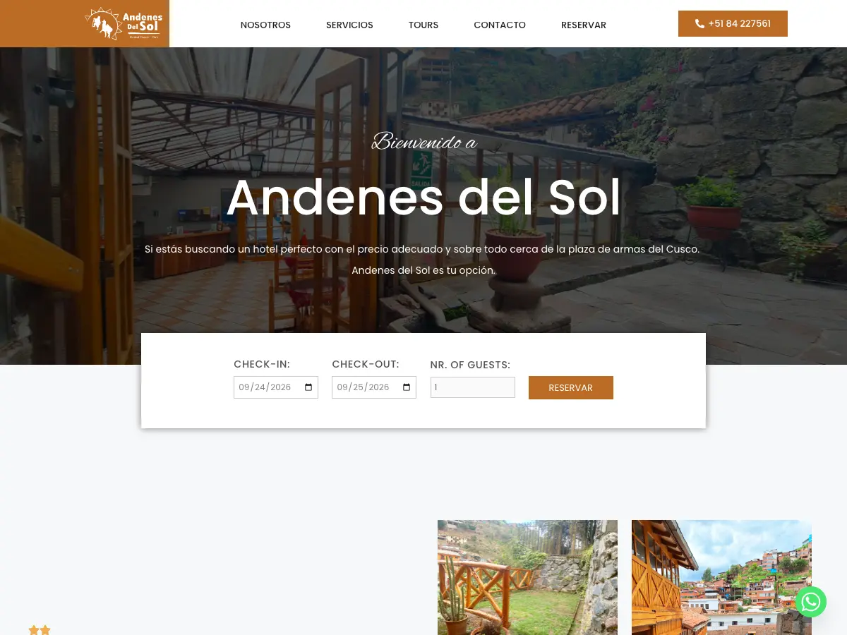 Hostal Andenes de Saphi's website