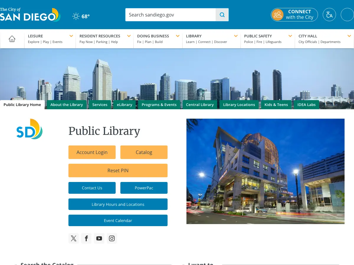Ocean Beach Library's website