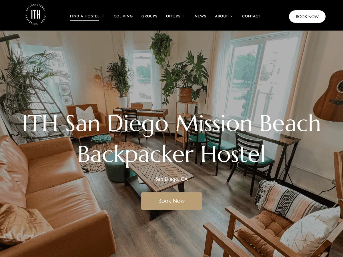 ITH Mission Beach Backpacker Hostel's website