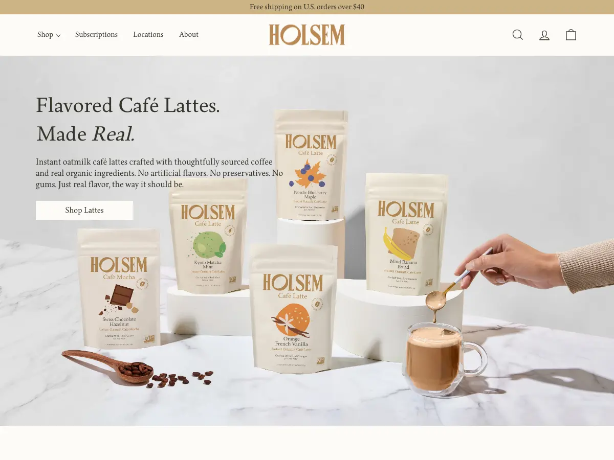 Holsem Coffee's website