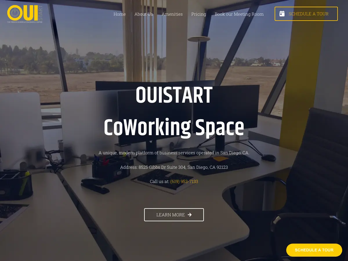 Ouistart Co-Working Space's website