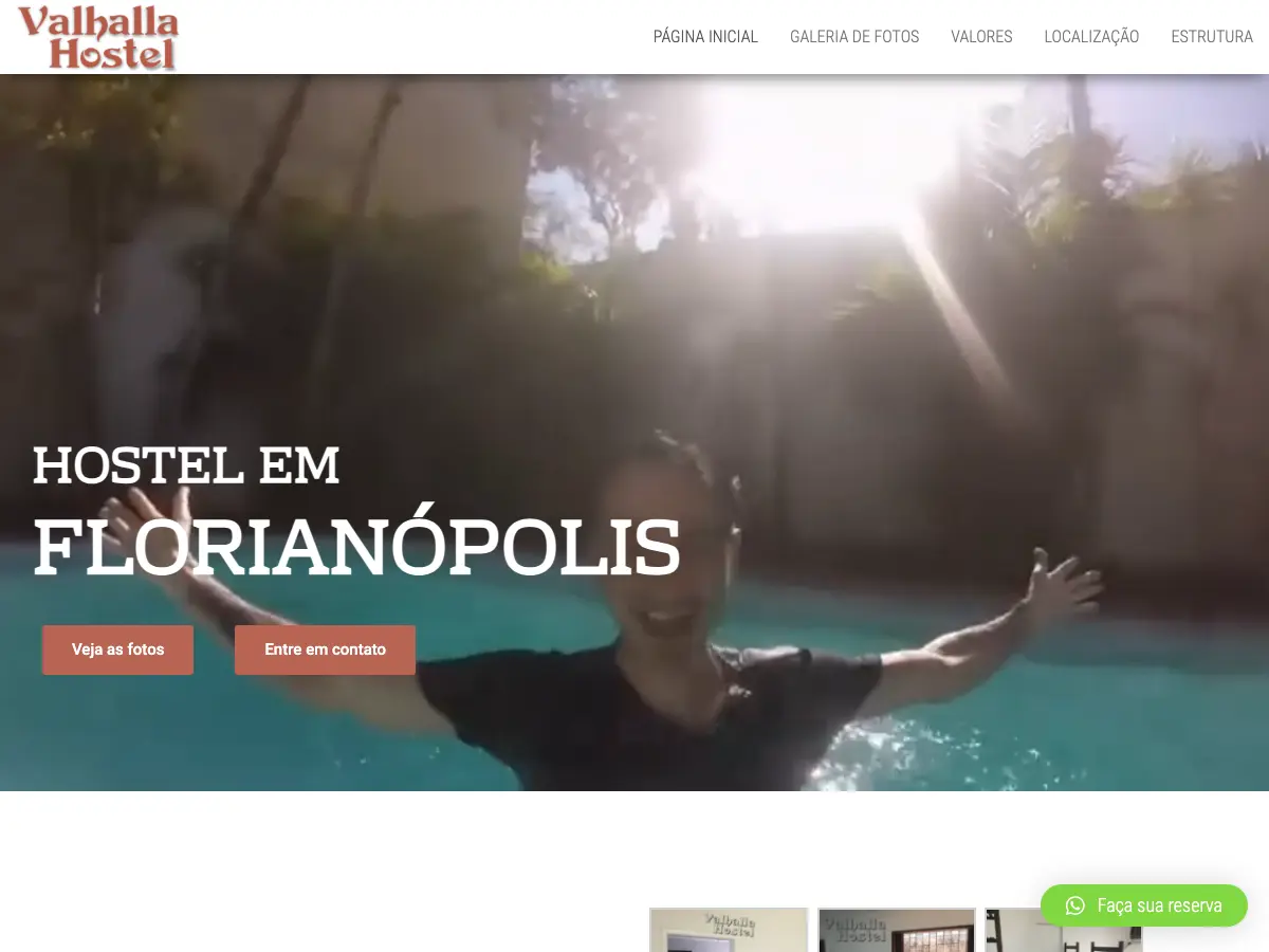 Valhalla Hostel's website