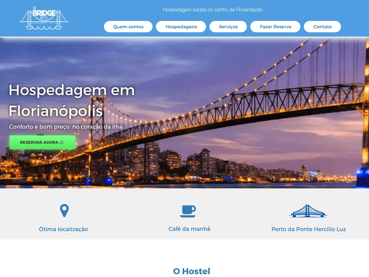 The Bridge Hostel's website