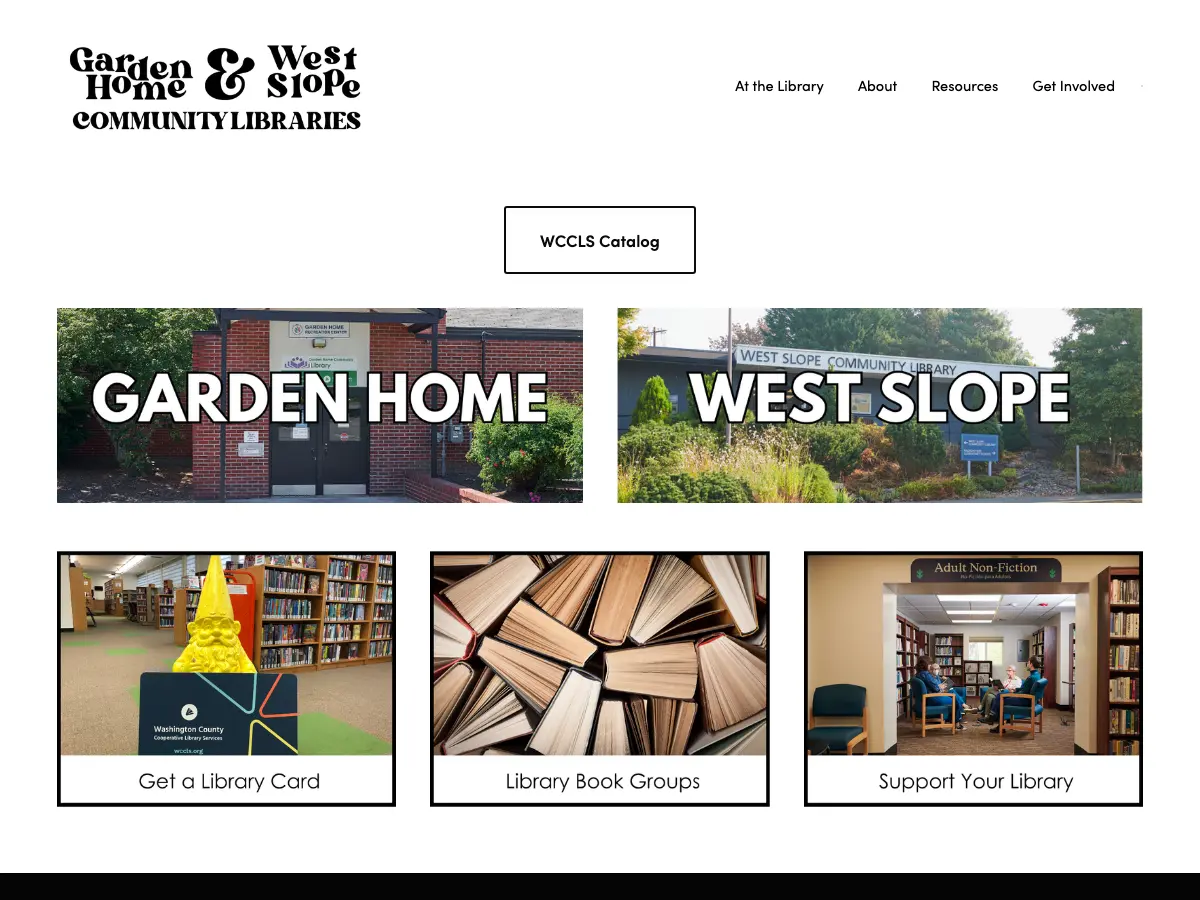 Garden Home Community Library's website