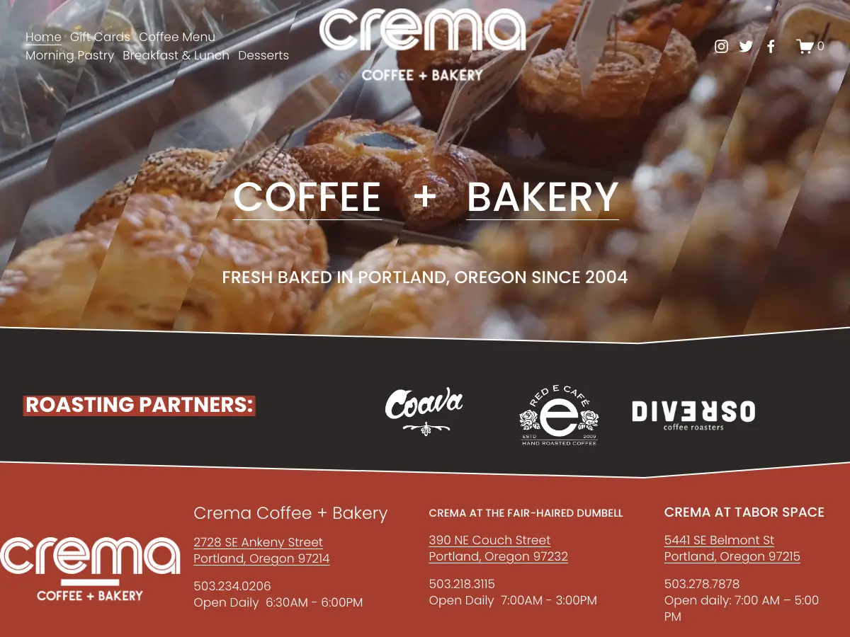 Crema's website