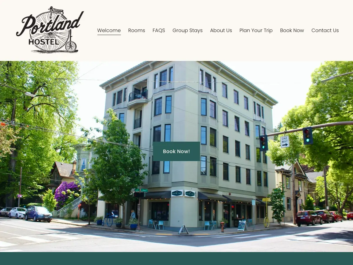 Northwest Portland International Hostel's website