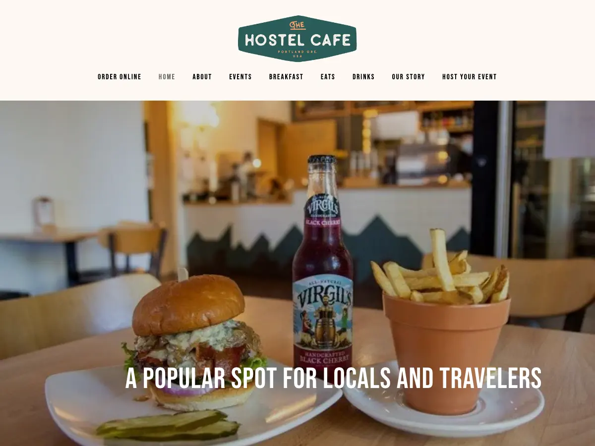 Hostel Cafe's website