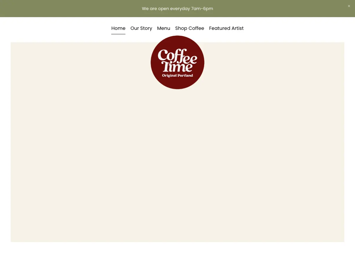 Coffee Time's website
