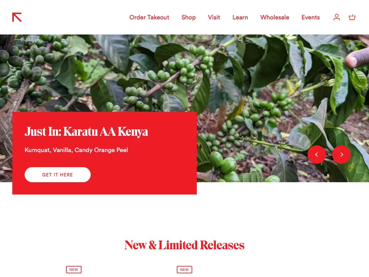 Upper Left Roasters's website